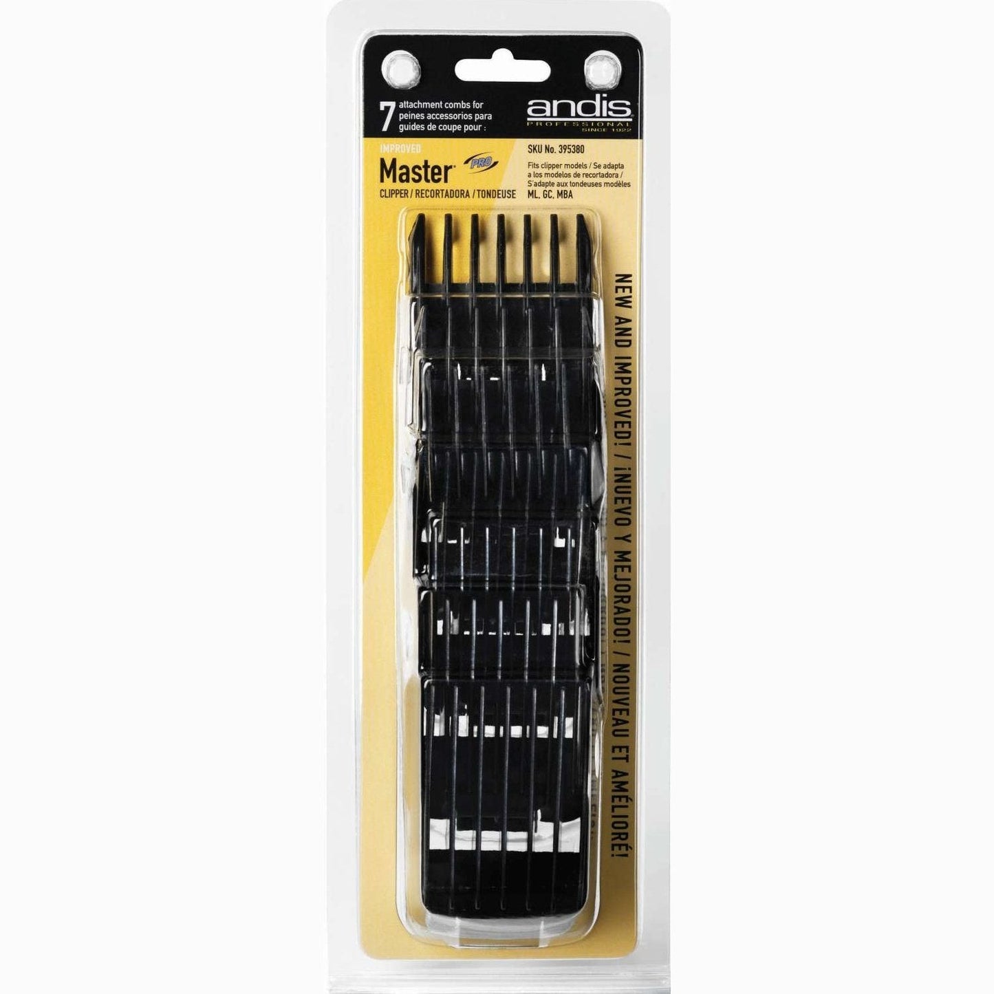 Andis Snap-On Blade Attachment Master Combs 7-Comb Set