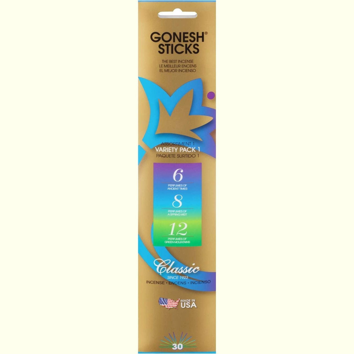 Gonesh Sticks Classic Variety 1 30 Piece