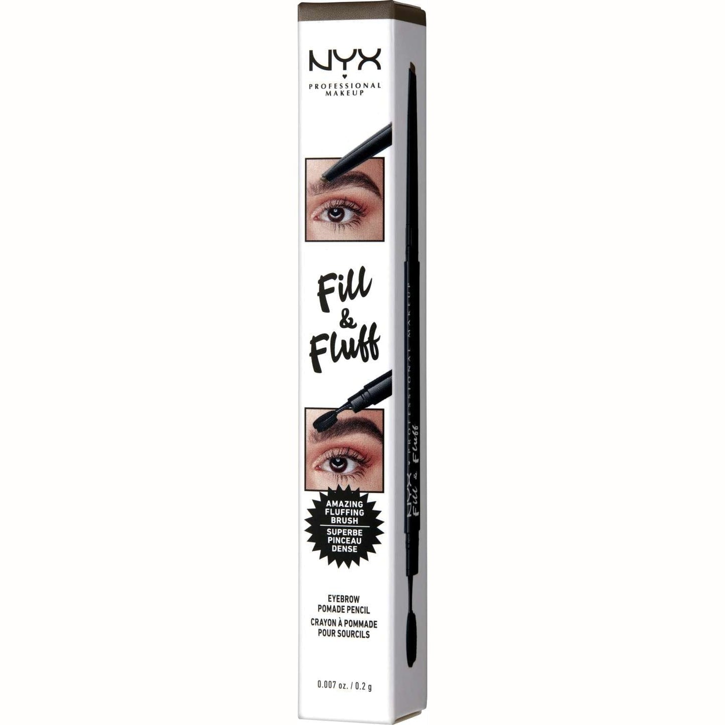 NYX Fill Fluff Eyebrow Pomade Pencil 05 - Ash Brown 0.007 Oz