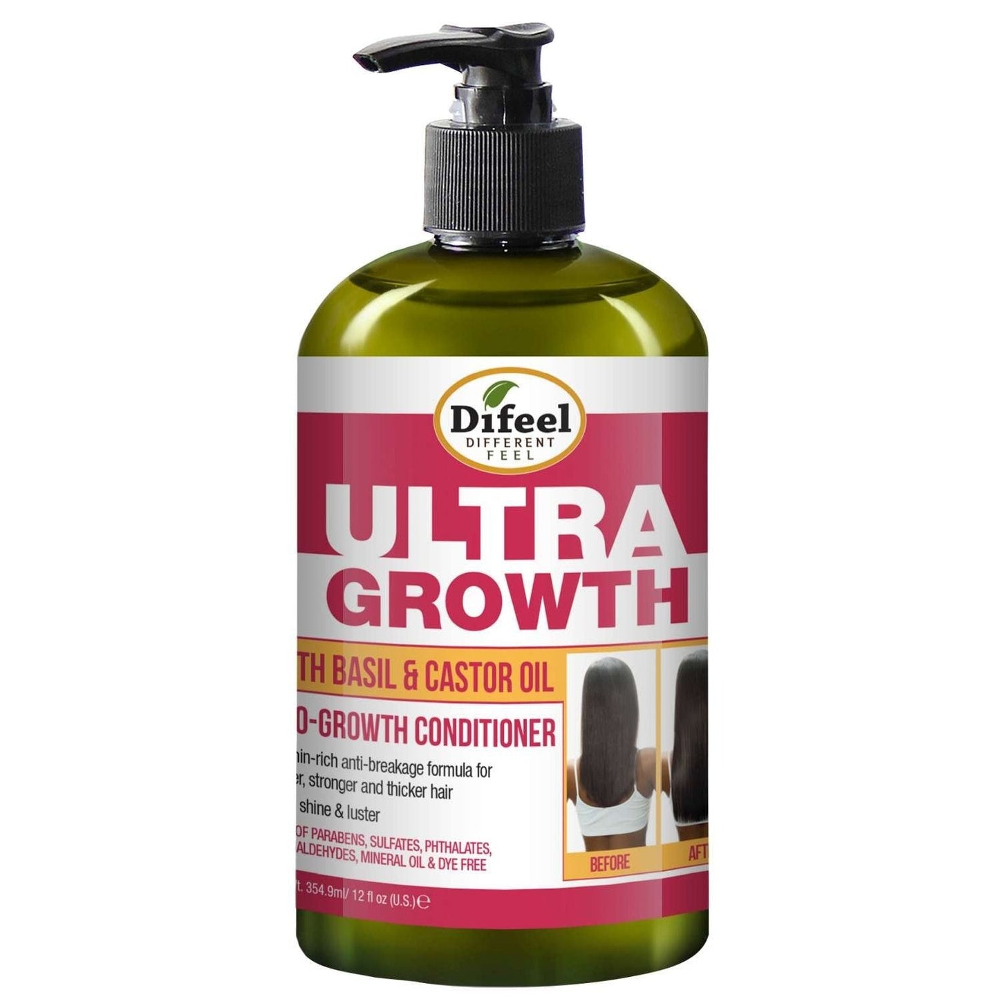 Difeel Sunflower Difeel Ultra Growth Conditioner With Basil Castor Oil 12 Oz
