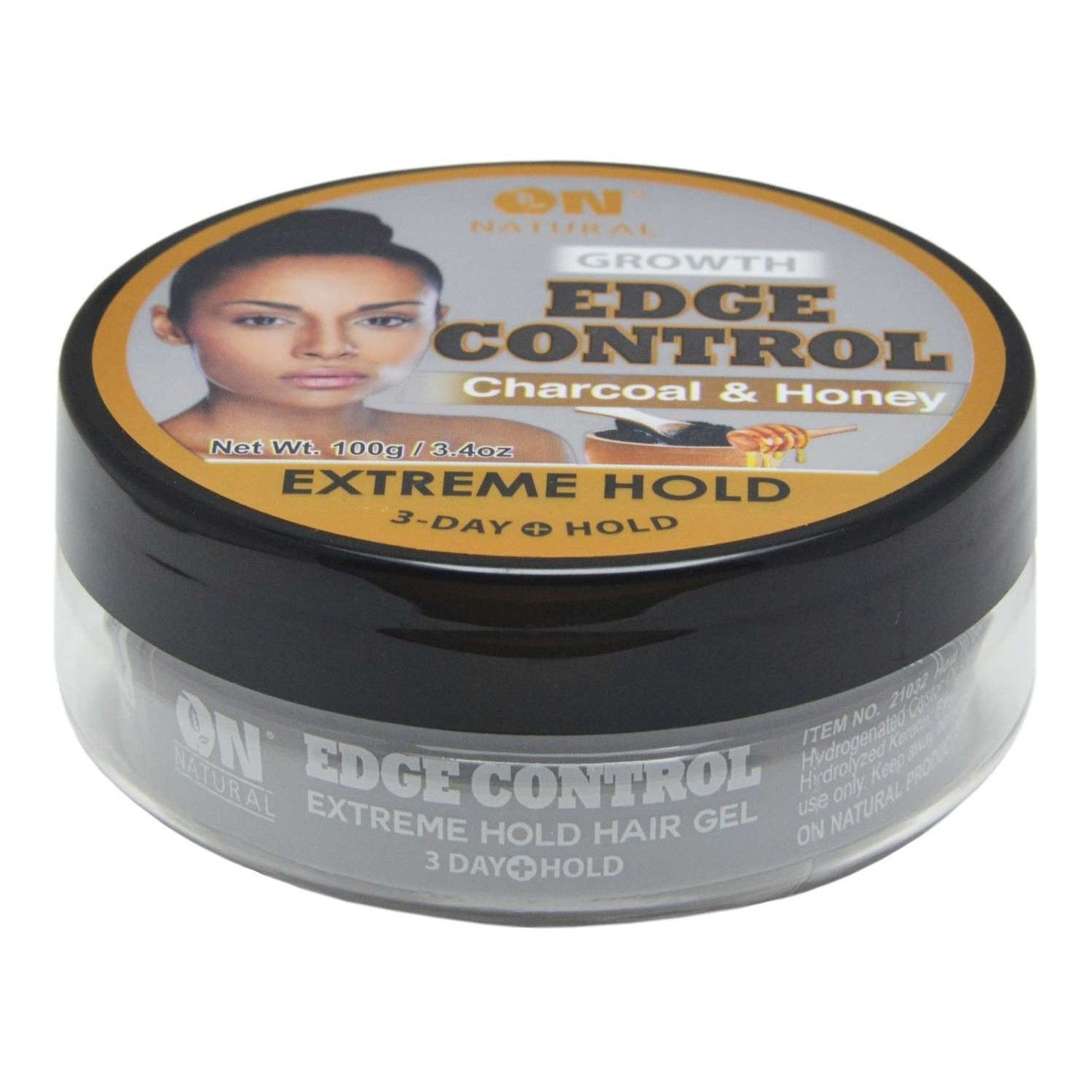 On Natural Edge Control Extreme Hold Hair Gel Charcoal Honey
