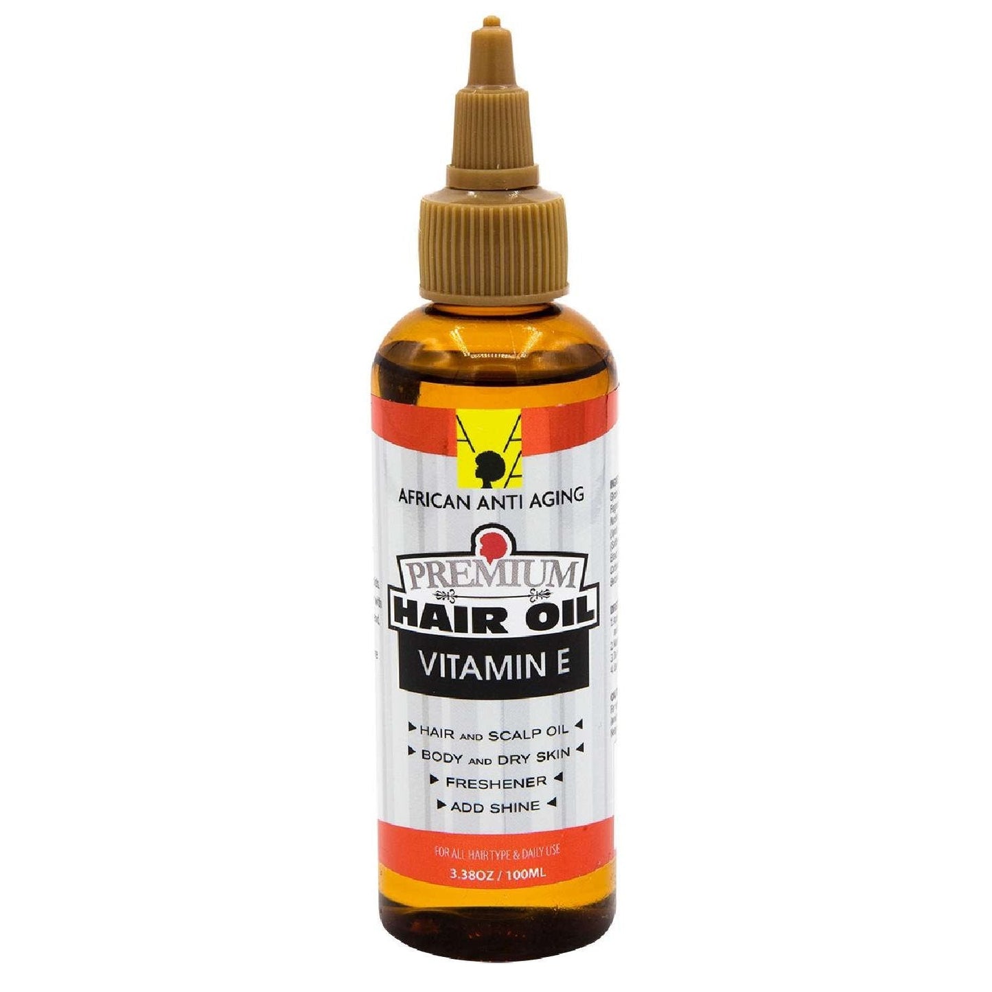 African Anti Aging Premium Hair Oil Vitamin-E 3.38 Oz