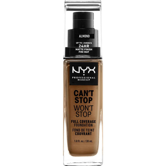 NYX Cant Stop Wont Stop Full Coverage Foundation 15.3 - Almond 1.0 FL Oz